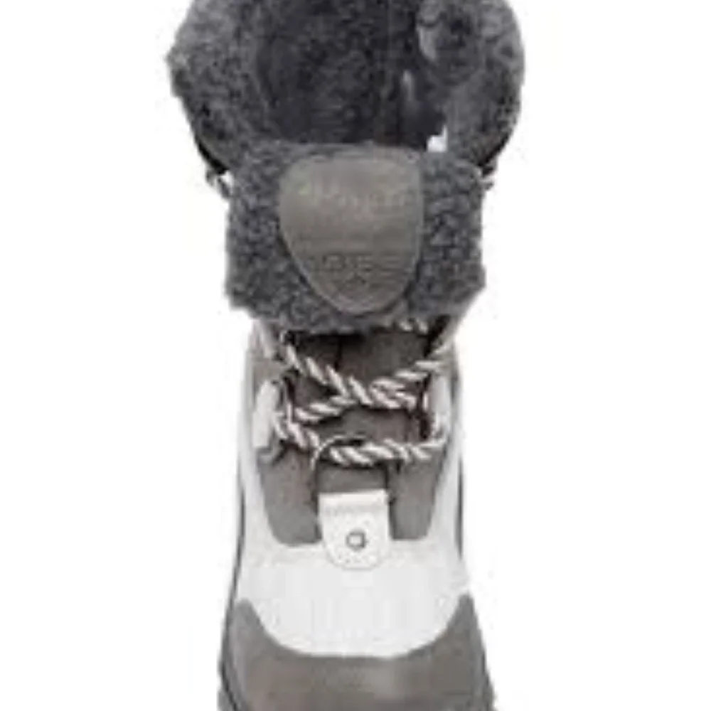 Pajar Women's Gray and White Winter Lace-Up Boot